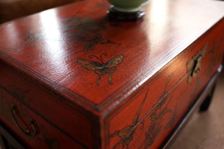 新古典茶几红蝴蝶宝箱 - 详情图 7