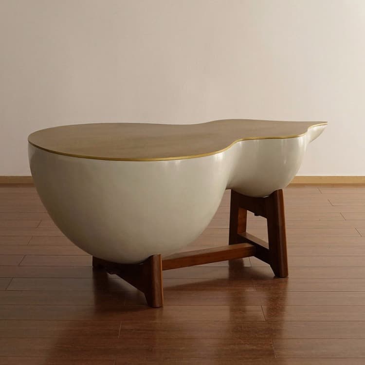 实木小茶几简约现代创意茶几简约个性客厅艺术现代风格(铜皮面款) - 详情图 3