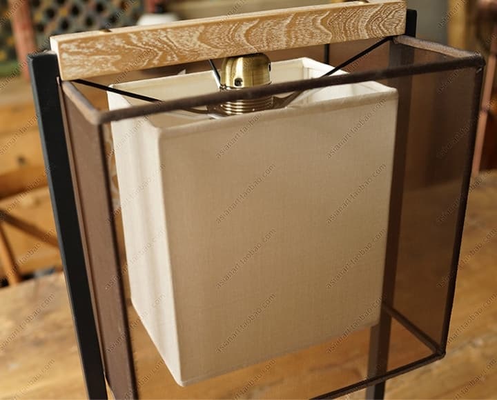 中式台灯手绘丝灯饰极美家具新现代中式布艺书房台灯 - 详情图 9