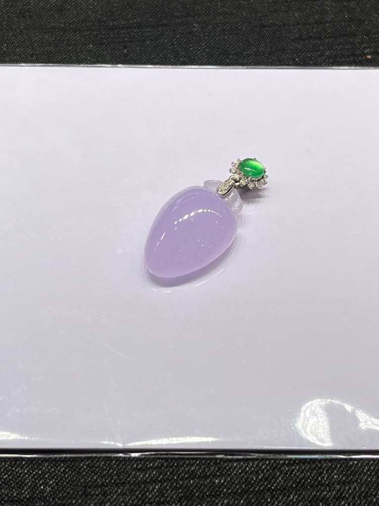紫罗兰福瓜翡翠吊坠翡翠项链 - 详情图 4