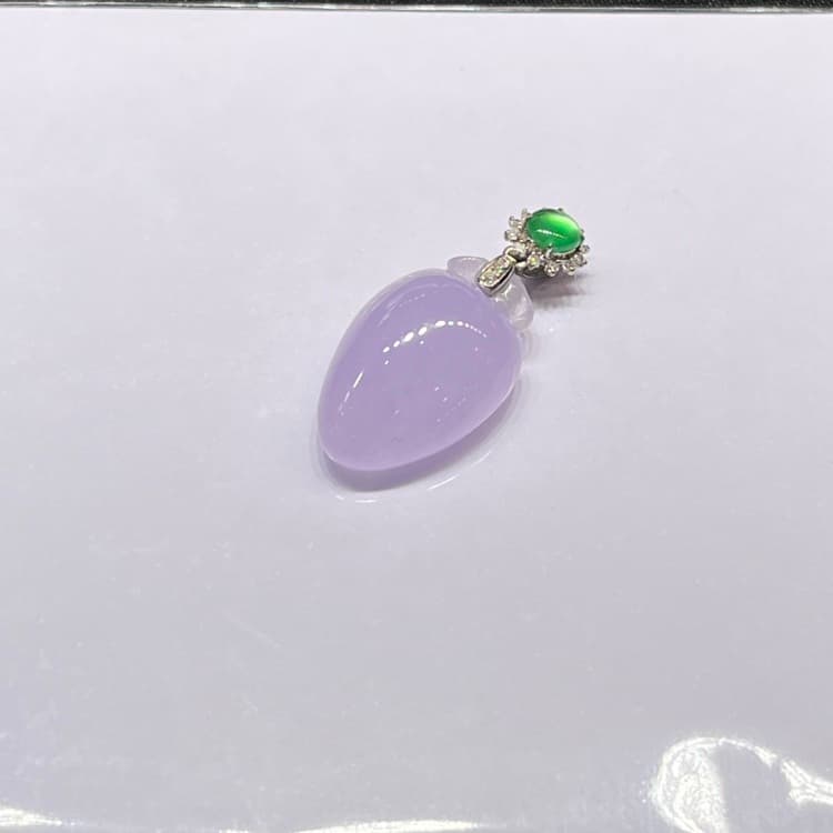 紫罗兰福瓜翡翠吊坠翡翠项链 - 2