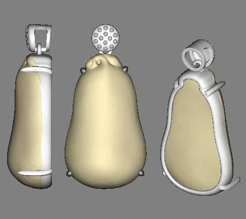 18k金镶嵌戒指黄翡巧色福瓜 - 详情图 4