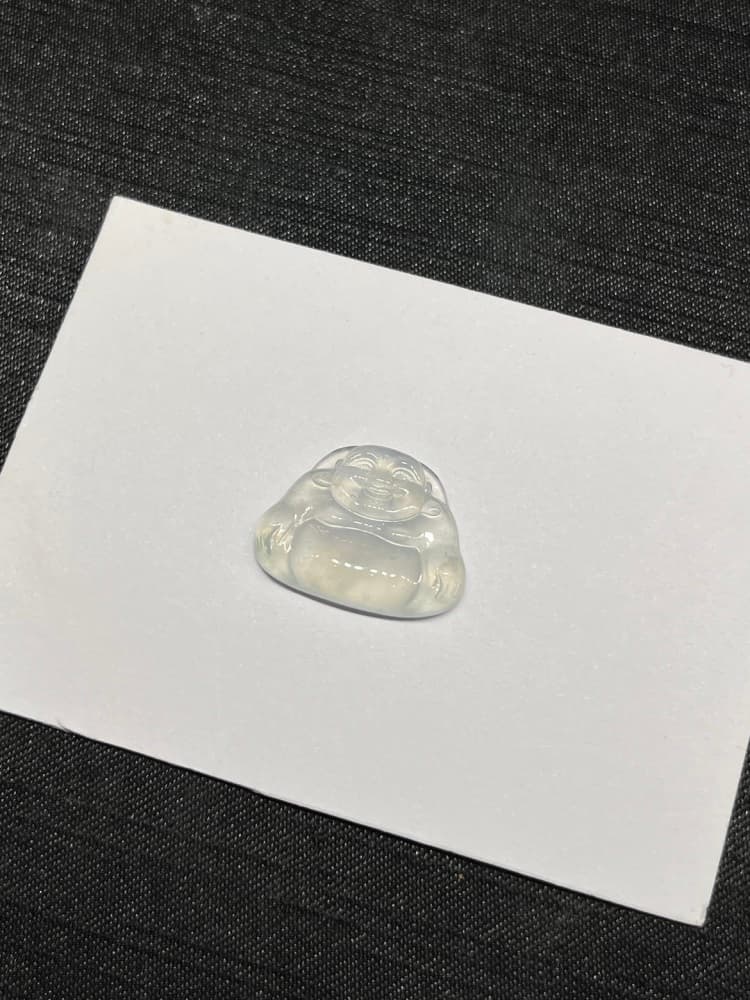 18k金镶嵌翡翠高冰佛公 - 详情图 3