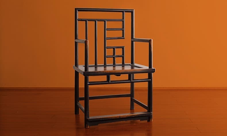 太师椅实木福禄寿喜实木椅子官帽椅餐椅新中式圈椅单把 - 详情图 2