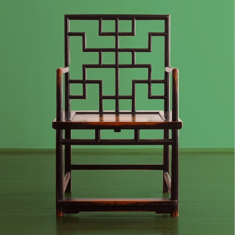 太师椅实木福禄寿喜实木椅子官帽椅餐椅新中式圈椅单把 - 3