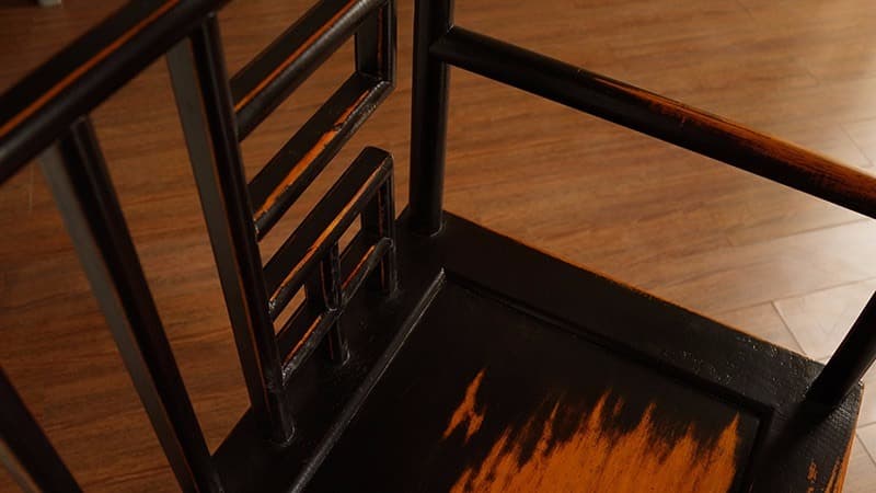 太师椅实木福禄寿喜实木椅子官帽椅餐椅新中式圈椅单把 - 详情图 9