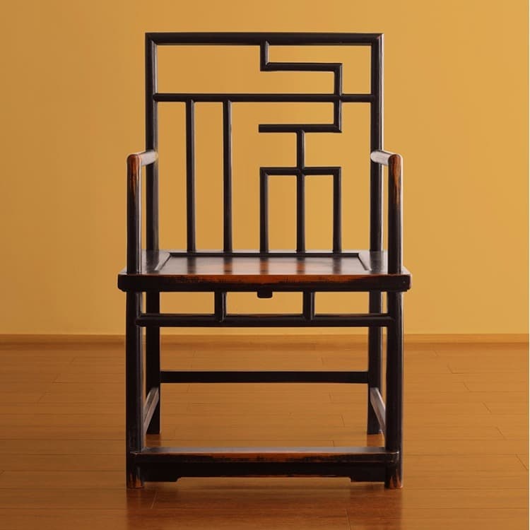 太师椅实木福禄寿喜实木椅子官帽椅餐椅新中式圈椅单把 - 2