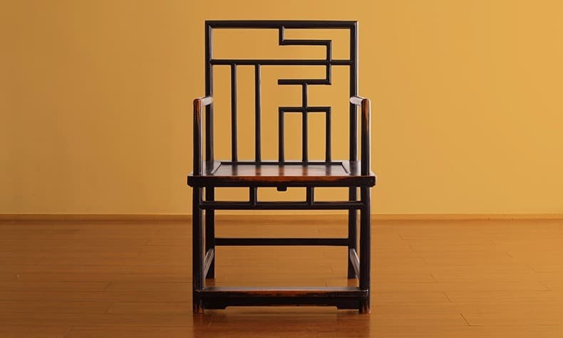 太师椅实木福禄寿喜实木椅子官帽椅餐椅新中式圈椅单把 - 详情图 3