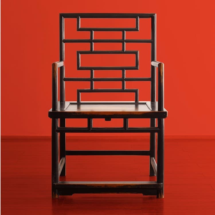 太师椅实木福禄寿喜实木椅子官帽椅餐椅新中式圈椅单把 - 4