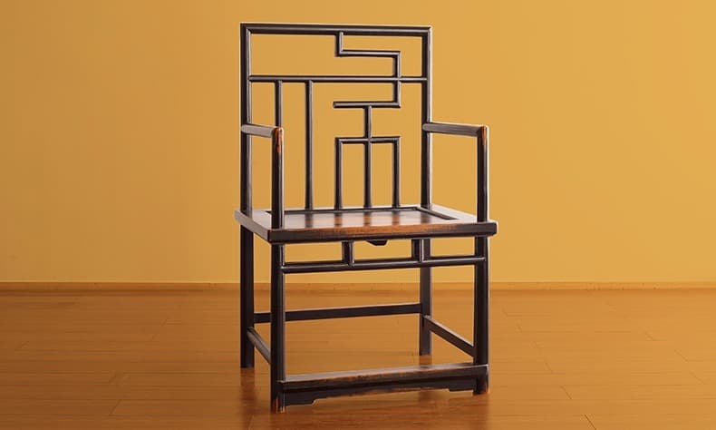 太师椅实木福禄寿喜实木椅子官帽椅餐椅新中式圈椅单把 - 详情图 7