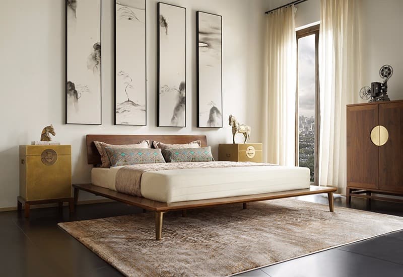 角几沙发边几床头柜黄金铜胡桃木简约客厅边几小茶几 - 详情图 7