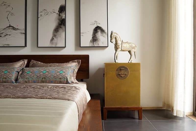 角几沙发边几床头柜黄金铜胡桃木简约客厅边几小茶几 - 详情图 5