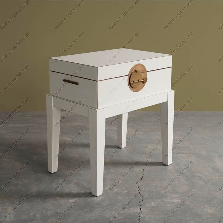 沙发边几中式贵妃箱(新款白) - 详情图 2