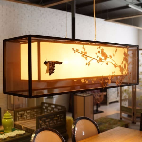 新中式手绘吊灯客厅灯120cm款