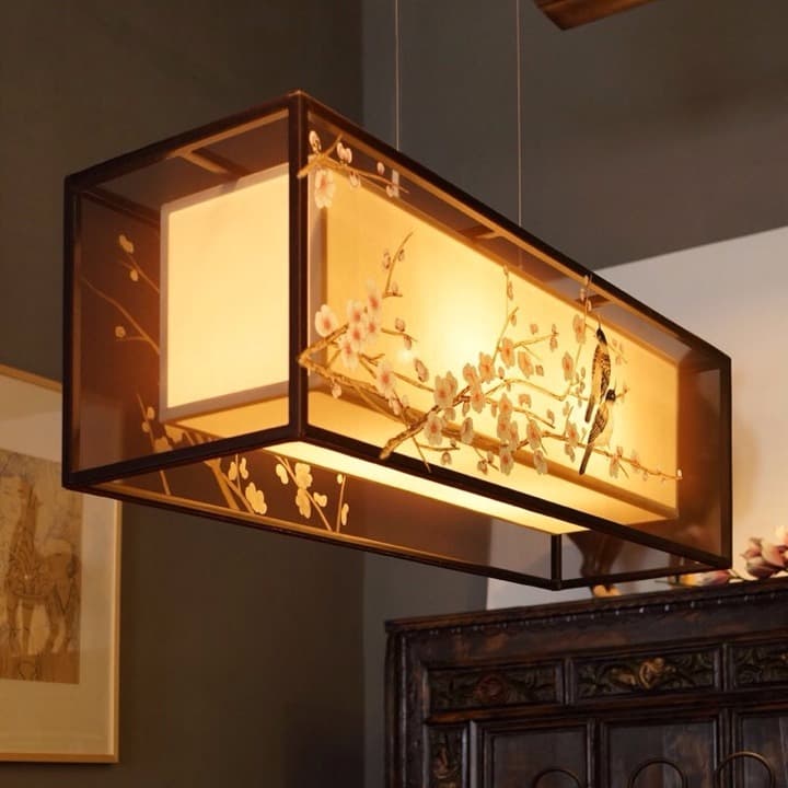 新中式手绘吊灯客厅灯80cm款 - 详情图 4