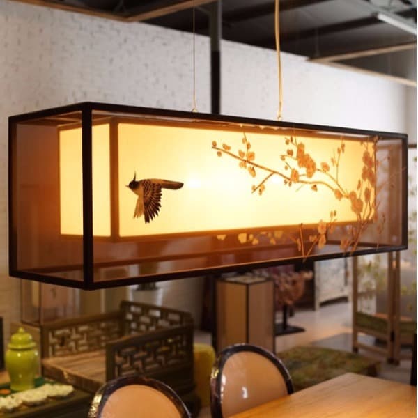 新中式手绘吊灯客厅灯80cm款