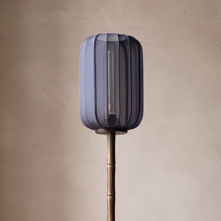 中式餐厅布艺落地灯(红、蓝款) - 详情图 3