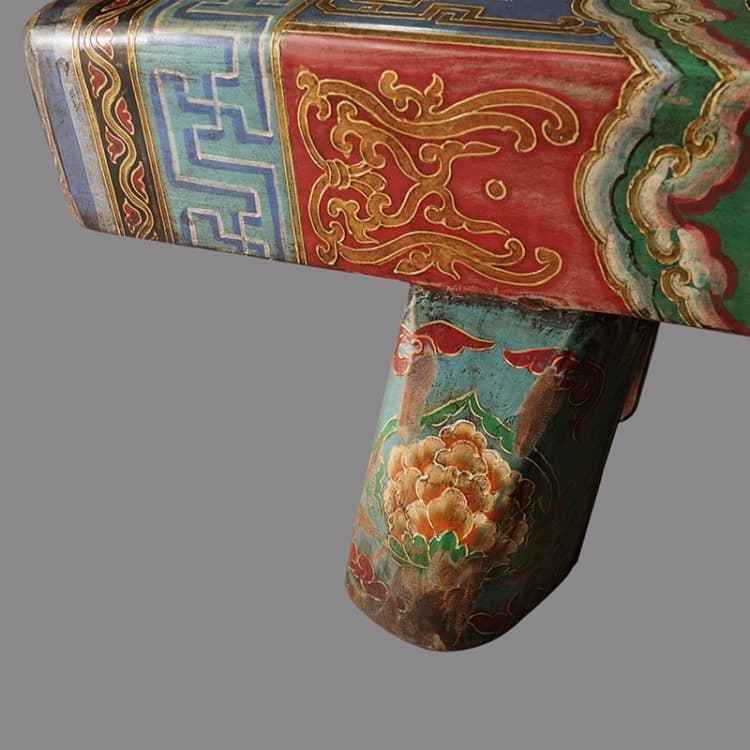 做旧实木仿古条凳换鞋凳床尾凳茶凳 - 详情图 6