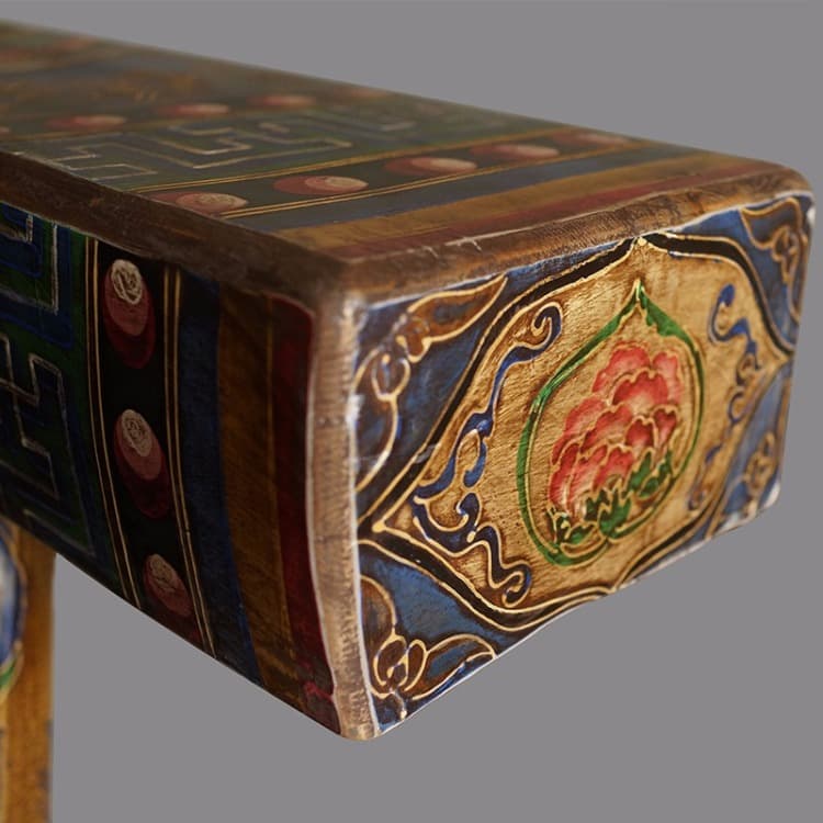 做旧实木仿古条凳换鞋凳床尾凳茶凳 - 详情图 7