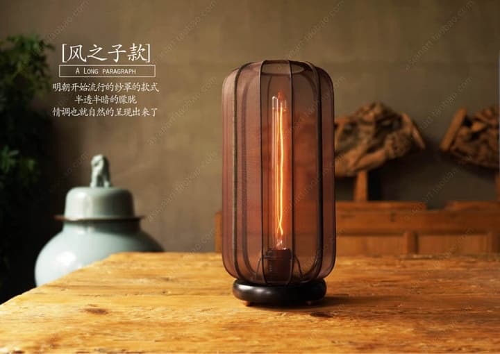 古典布艺床头客厅灯台灯【青纱帐】风之子 . - 详情图 2