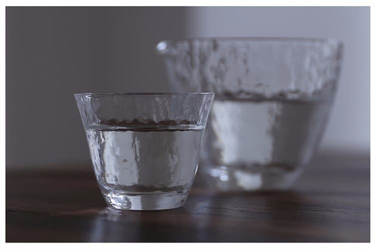 手工吹制 锤目纹水晶公道杯 - 详情图 8